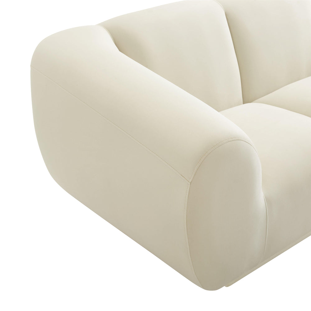 Emmet 90" Performance Velvet Sofa - Cream