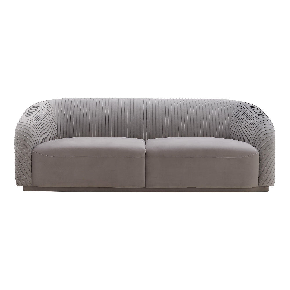 Yara 90.6" Pleated Performance Velvet Sofa