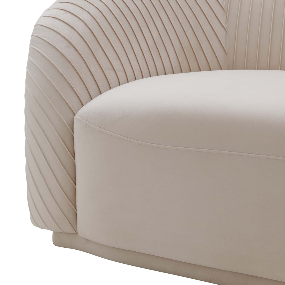 Yara 90.6" Pleated Performance Velvet Sofa by Inspire Me! Home Decor