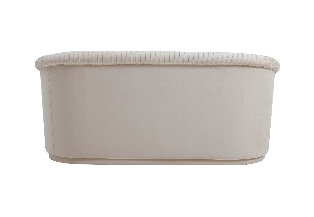 Yara 70" Beige Performance Velvet Loveseat by Inspire Me! Home Decor