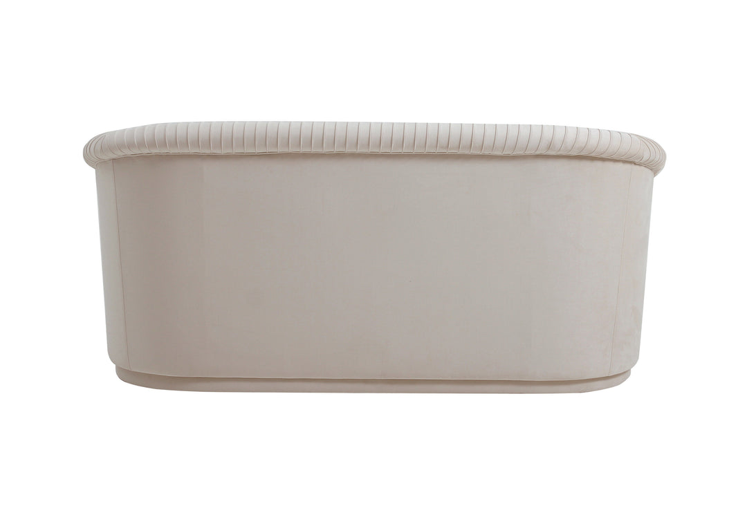 Yara 70" Beige Performance Velvet Loveseat by Inspire Me! Home Decor