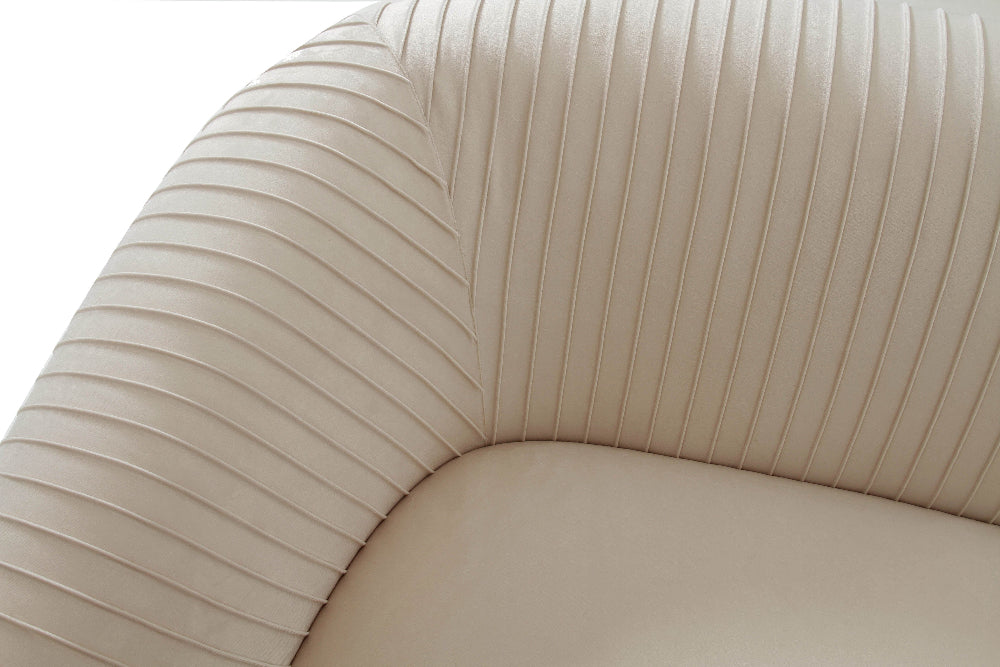 Yara 70" Beige Performance Velvet Loveseat by Inspire Me! Home Decor