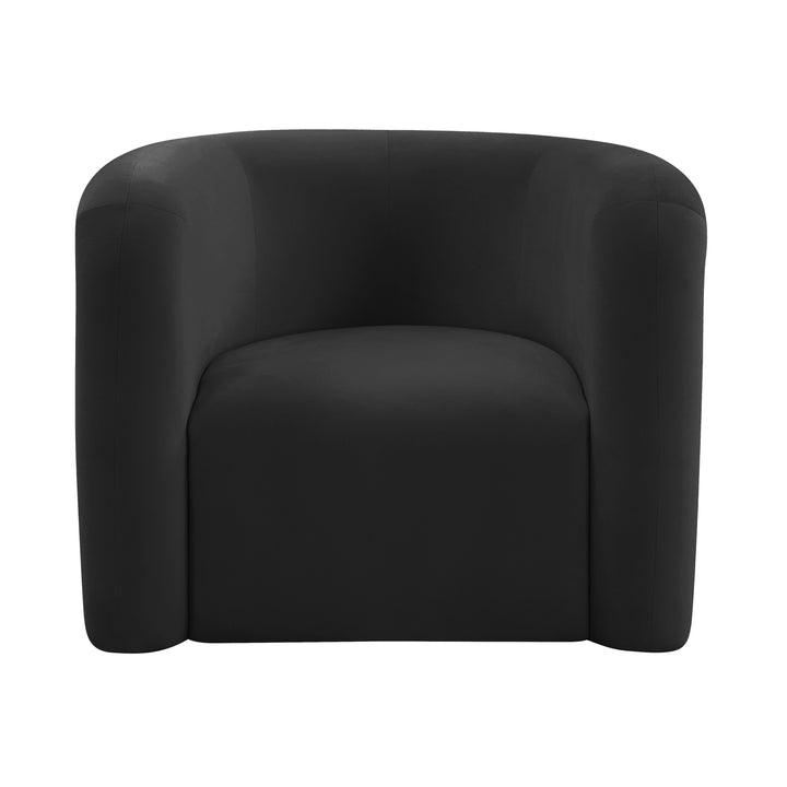 Curves Performance Velvet Lounge Chair - Black