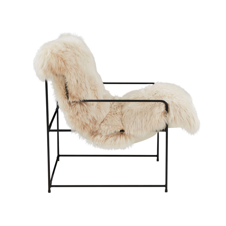 Kimi Genuine Sheepskin Accent Chair