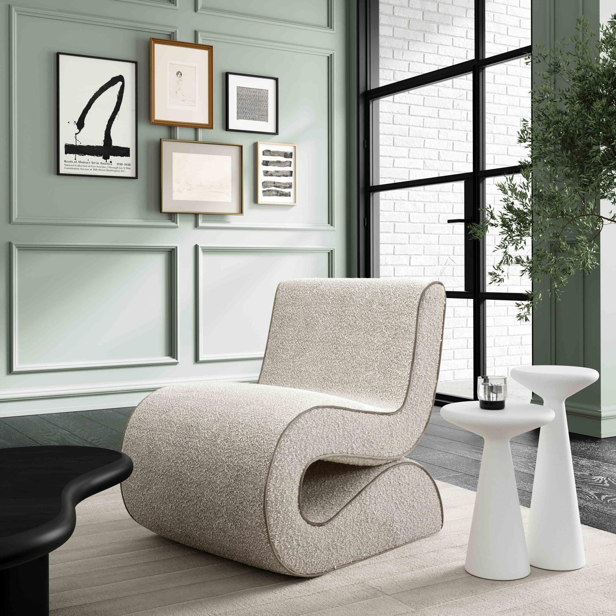 Senna Performance Fabric Accent Chair - Grey