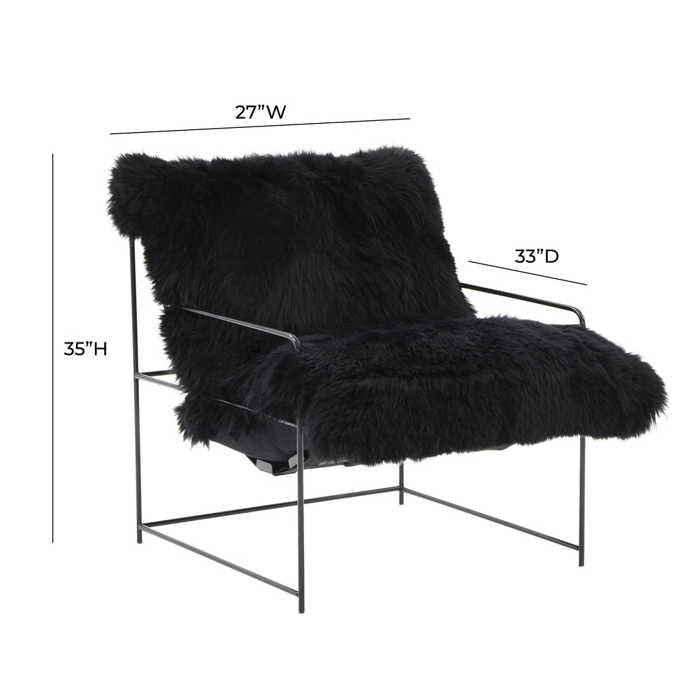 Kimi Genuine Sheepskin Accent Chair