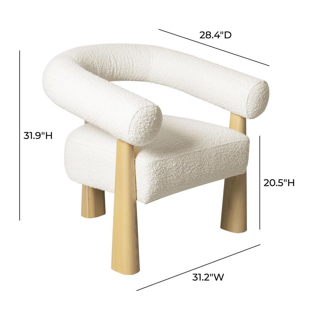 Spara Performance Boucle Accent Chair - Cream