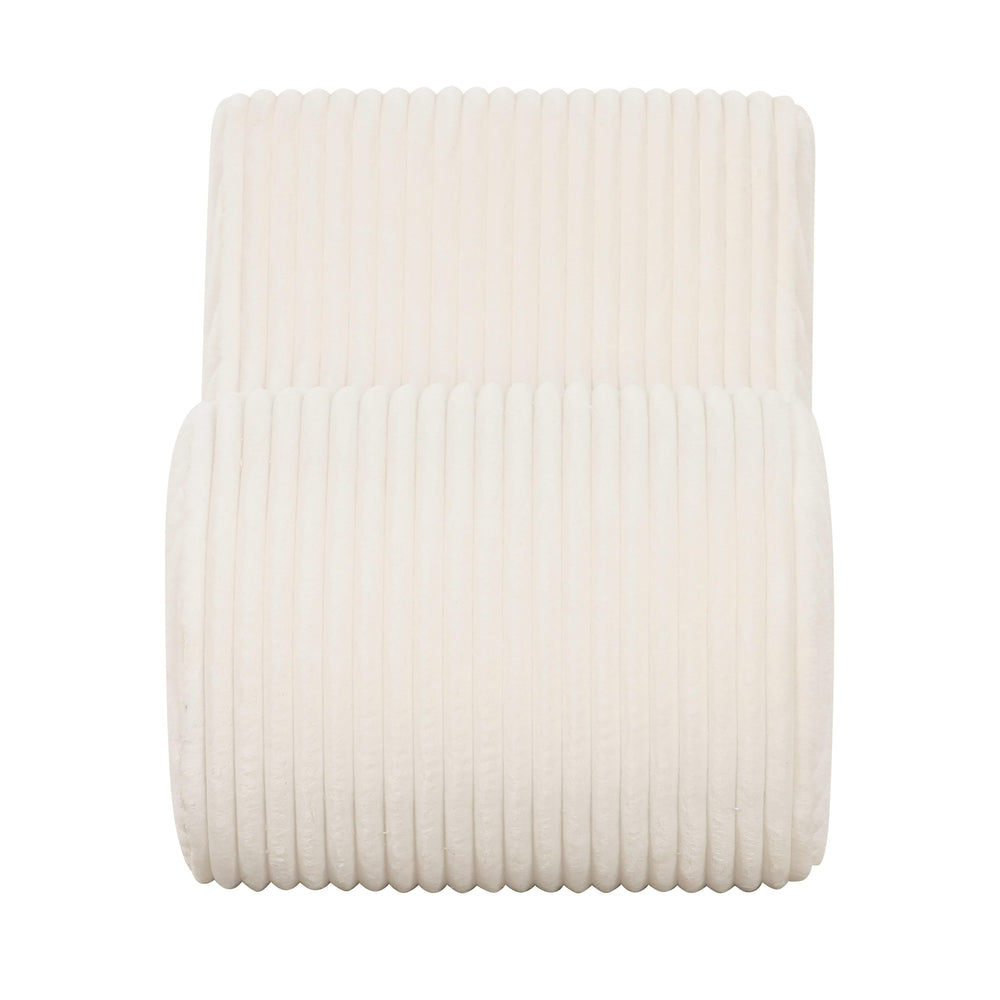 Senna Performance Oversized Corduroy Accent Chair - Cream