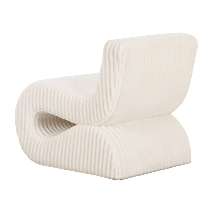 Senna Performance Oversized Corduroy Accent Chair - Cream