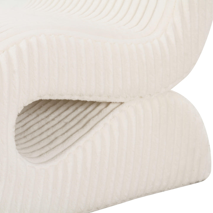 Senna Performance Oversized Corduroy Accent Chair - Cream