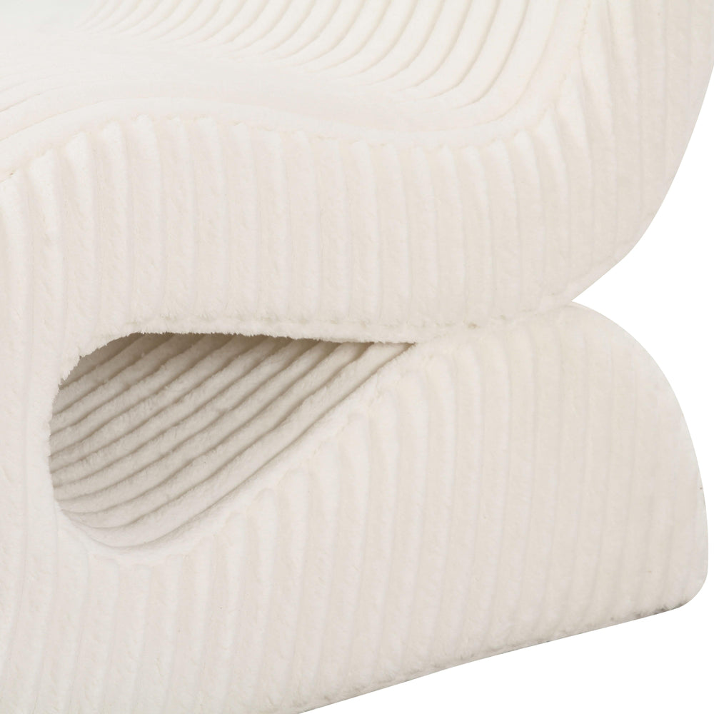 Senna Performance Oversized Corduroy Accent Chair - Cream