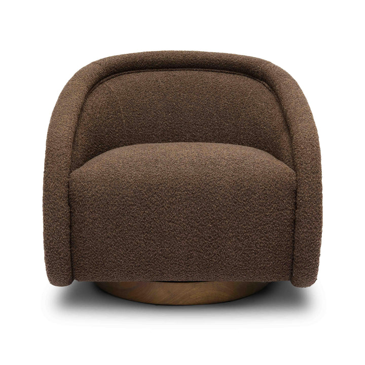 Rory Performance Boucle Swivel Accent Chair - Chocolate Brown