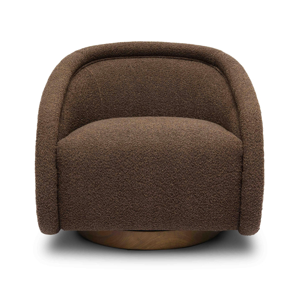 Rory Performance Boucle Swivel Accent Chair - Chocolate Brown