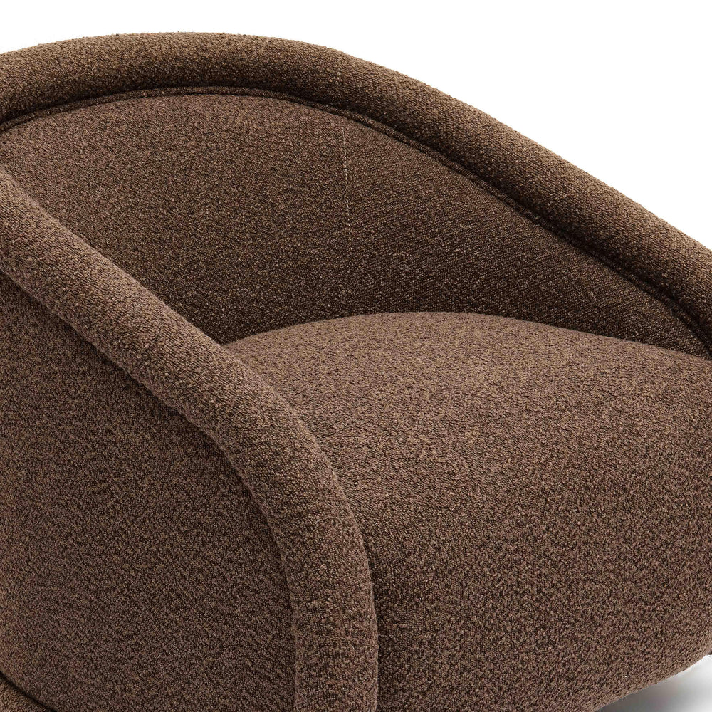 Rory Performance Boucle Swivel Accent Chair - Chocolate Brown