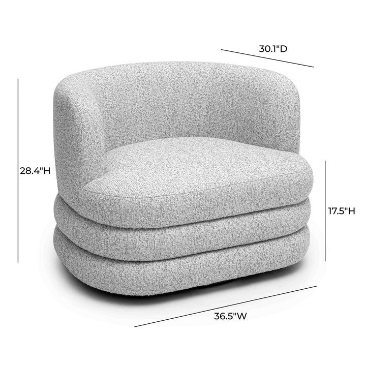 Astor Heavy Performance Boucle Swivel Hotel Lounge Chair