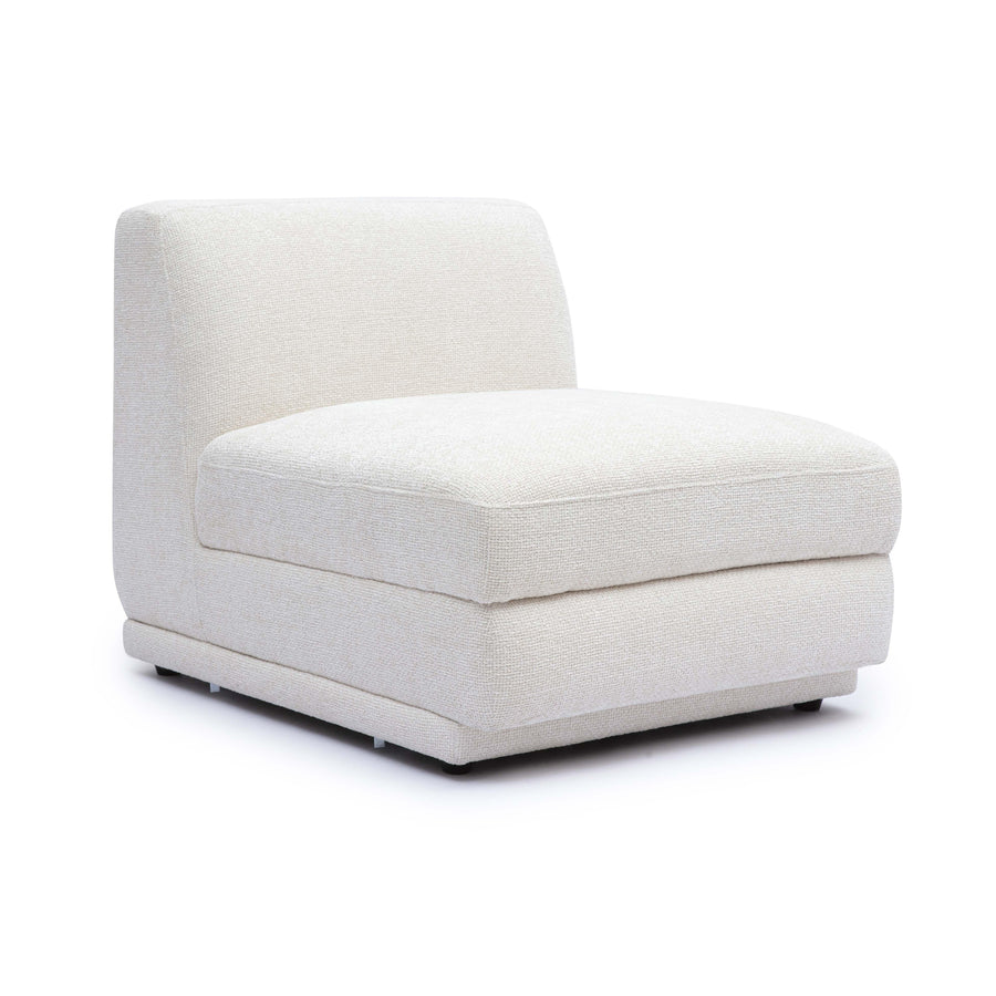 TOV Furniture Perry Cream Performance Chenille Modular Armless Chair