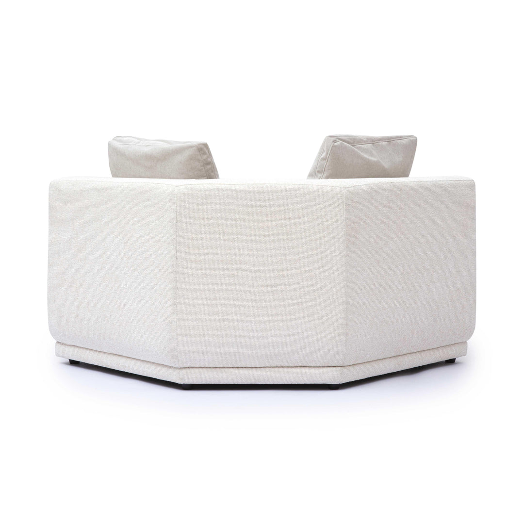 Perry Cream Performance Chenille Modular Wedge Corner Chair