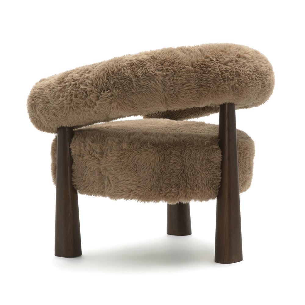 Spara Contract-Grade Straight Vegan Shearling Accent Chair