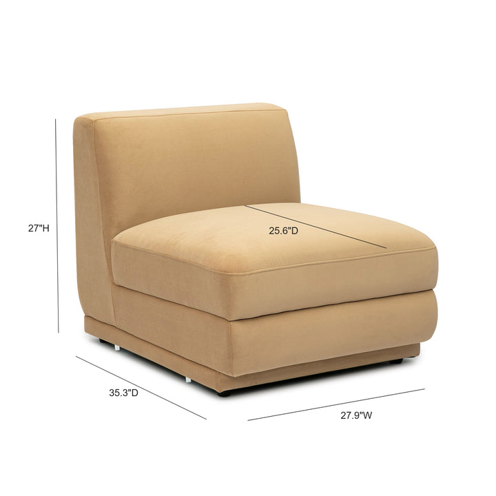 Perry Modular Armless Chair - Tan