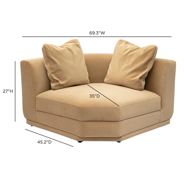 Perry Modular Corner Wedge - Tan
