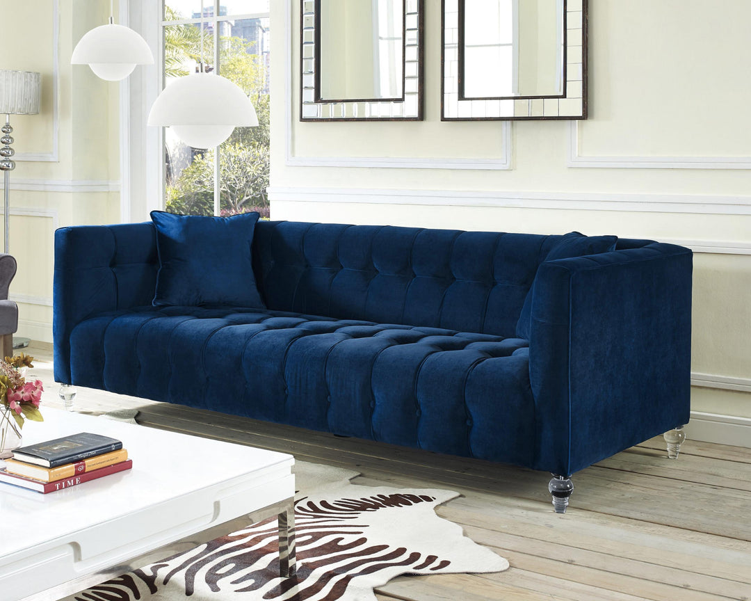 Bea 91" Performance Velvet Tufted Sofa