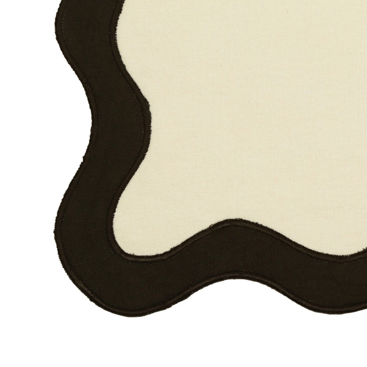 Wavy Cream &amp;amp; Black Challah Cover