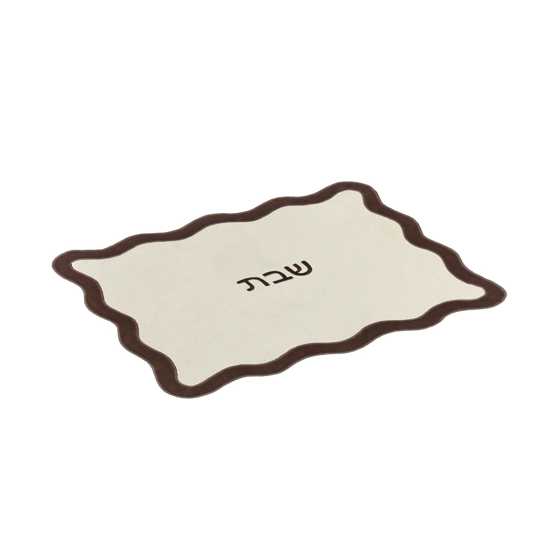 Wavy Cream &amp; Brown Challah Cover
