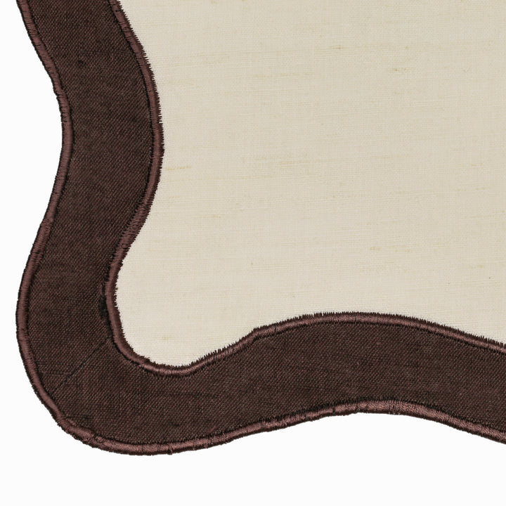 Wavy Cream &amp;amp; Brown Challah Cover