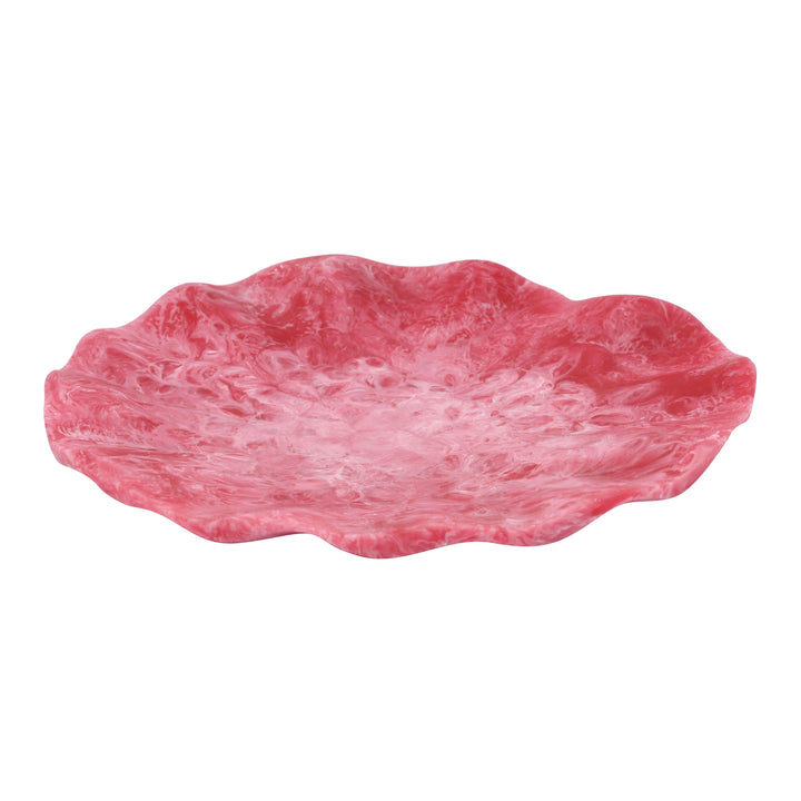 Mera Red Resin Petal Tray