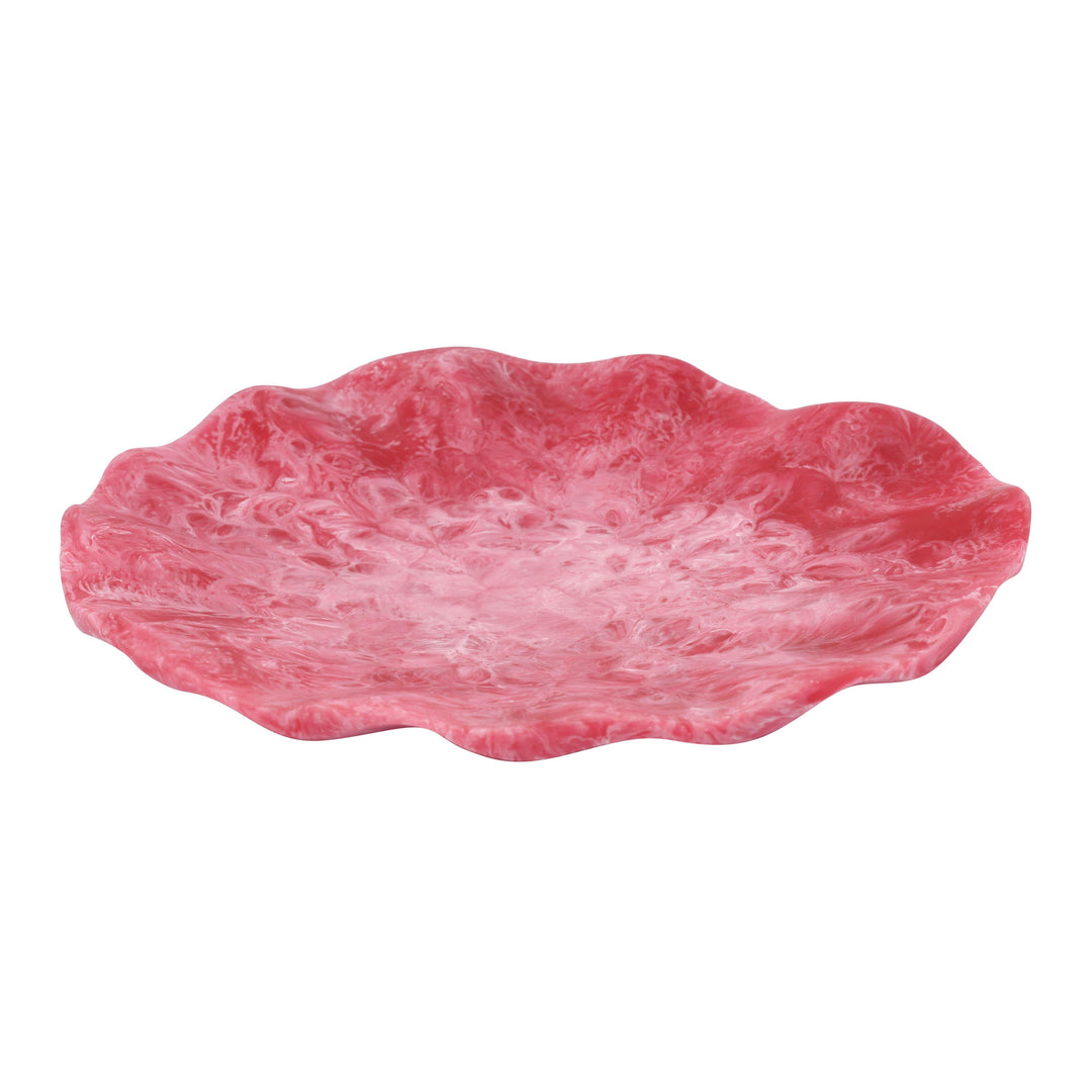Mera Red Resin Petal Tray