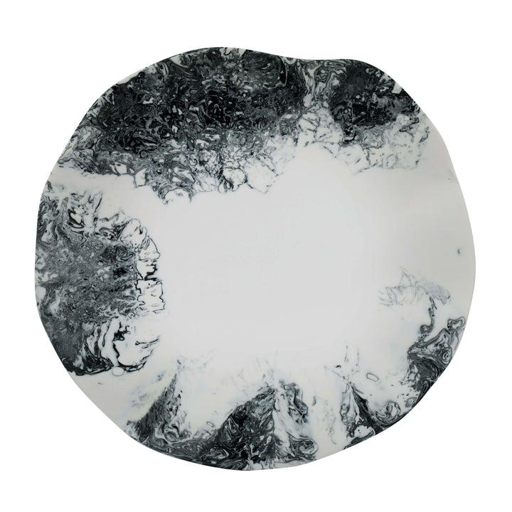 Mera Black &amp;amp; White Resin Petal Tray