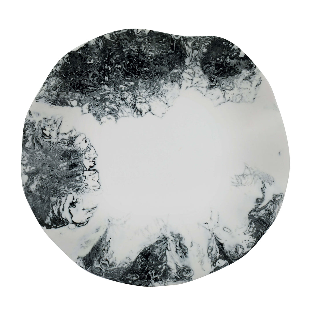 Mera Black &amp; White Resin Petal Tray