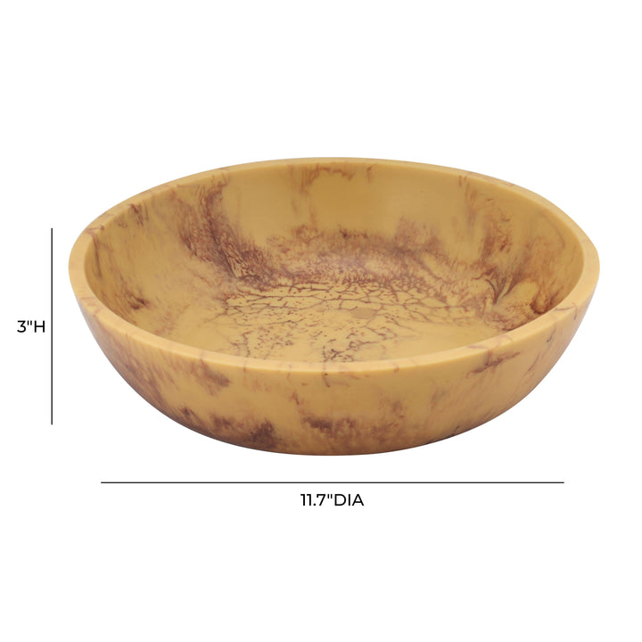 Mera Mustard Yellow Resin Serving Bowl