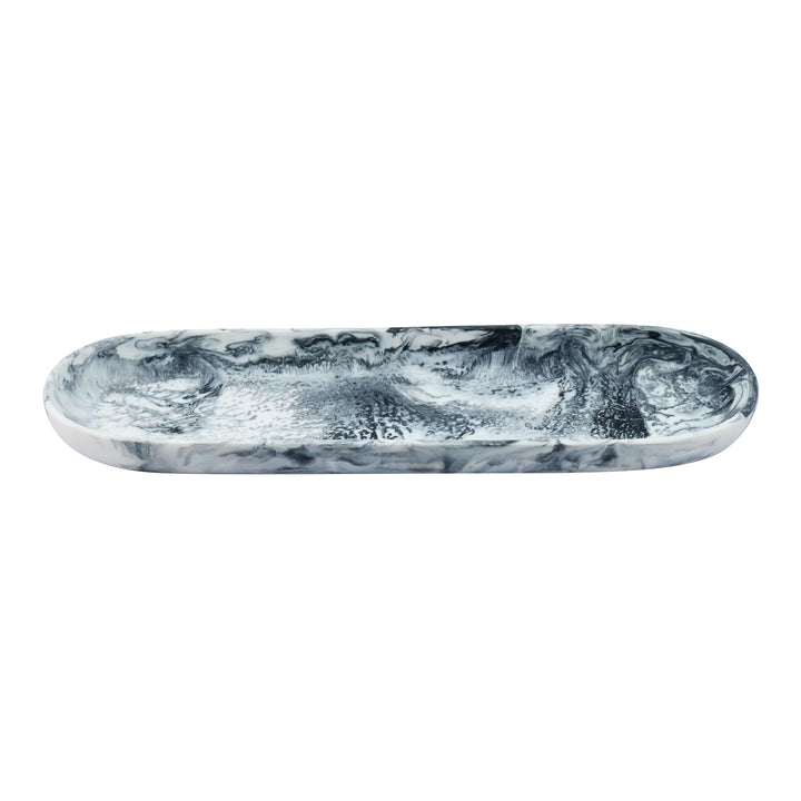 Mera Black &amp;amp; White Long Resin Serving Platter