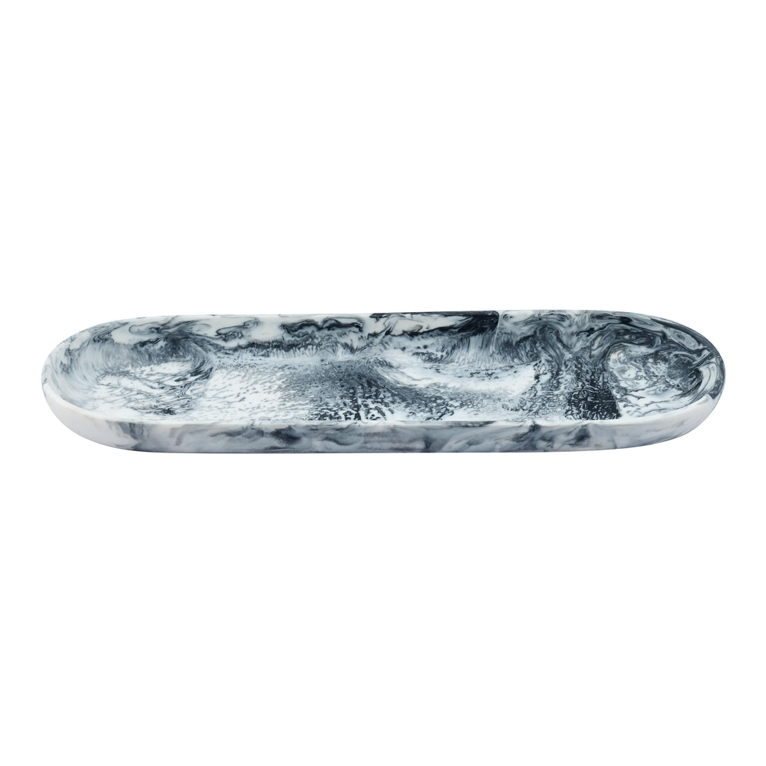 Mera Black &amp; White Long Resin Serving Platter