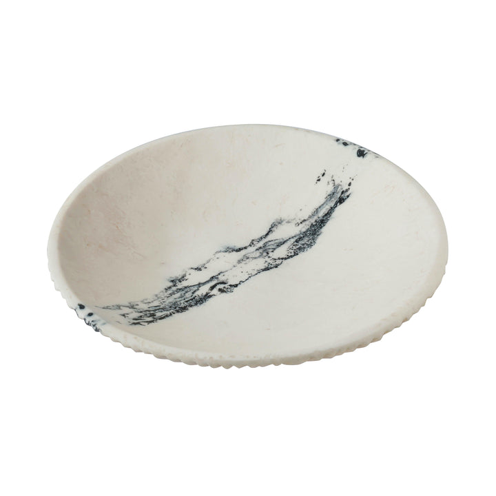 Ikani Black &amp;amp; White Resin Serving Plate