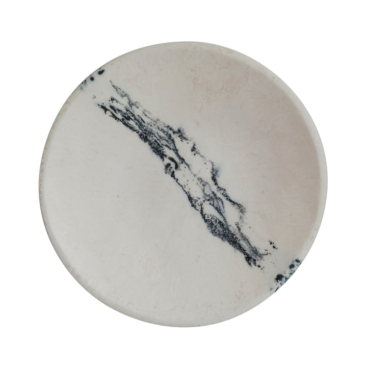 Ikani Black &amp;amp; White Resin Serving Plate