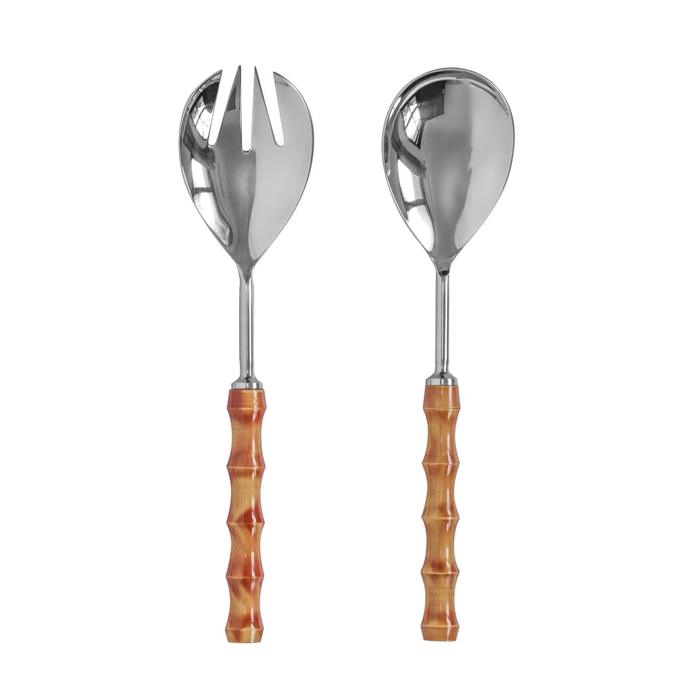 Bamboozled Stainless Steel Salad Serving Spoons - Set of 2