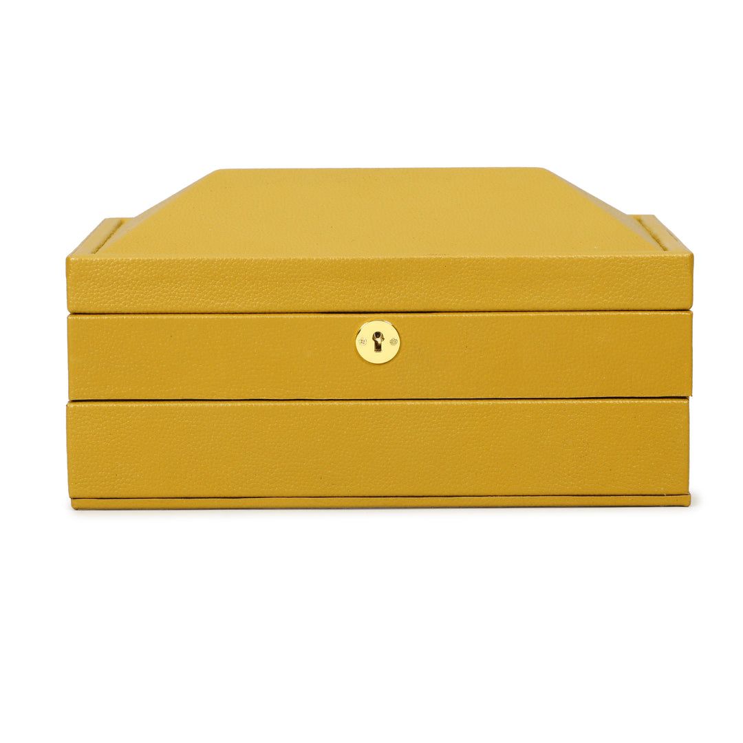 Knox Mustard Yellow Vegan Leather Contract-Grade Jewelry Box