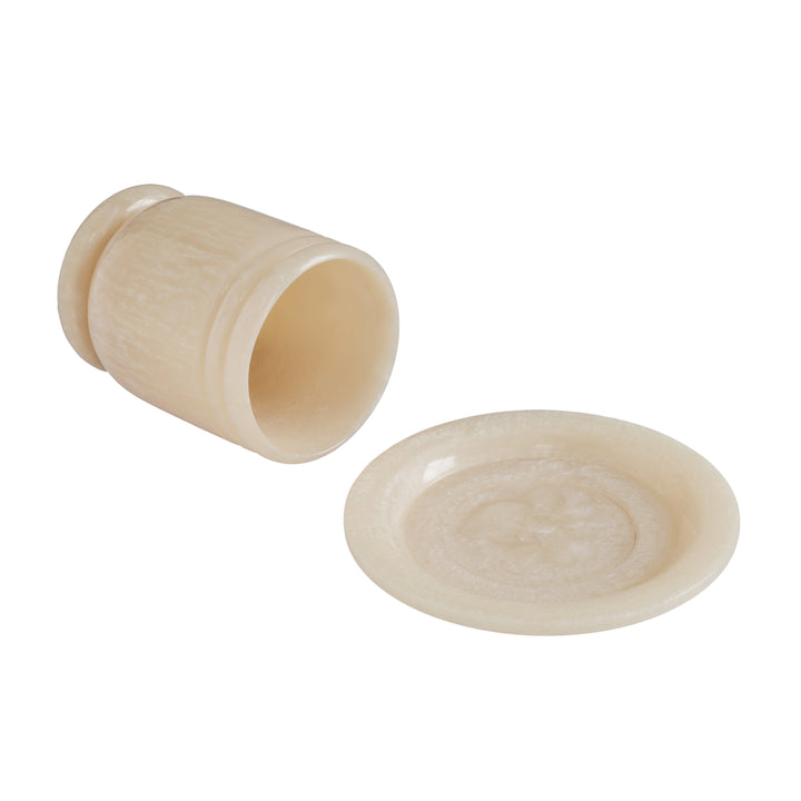Channeled Swirl Tan Resin Kiddush Cup