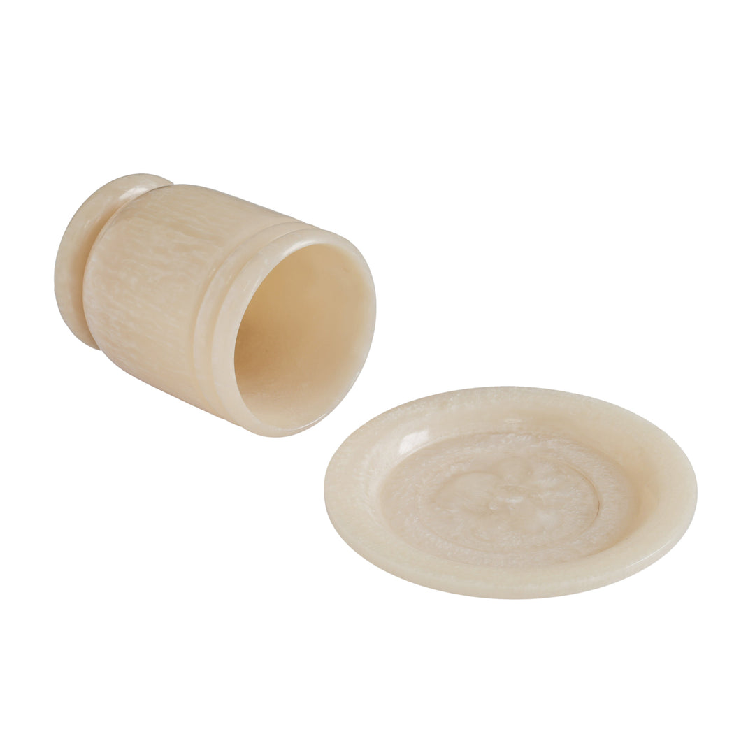 Channeled Swirl Tan Resin Kiddush Cup