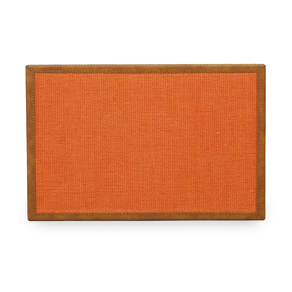Acre Orange Cotton Jute Contract-Grade Jewelry Box