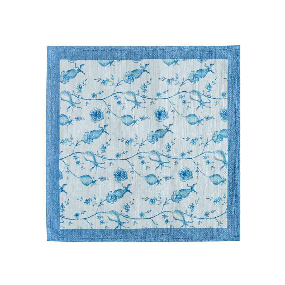 Dolce Baby Blue Natural Cotton Napkins - Set of 4