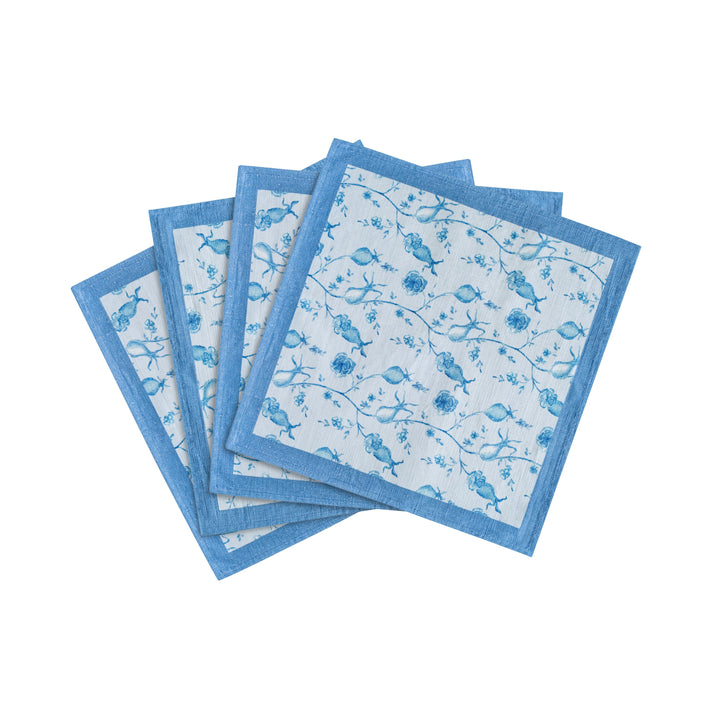 Dolce Baby Blue Natural Cotton Napkins - Set of 4