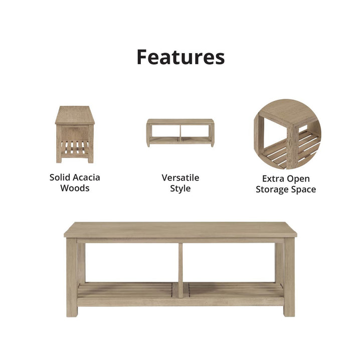 Tiburon TV Bench - Drifted Sand - view 4