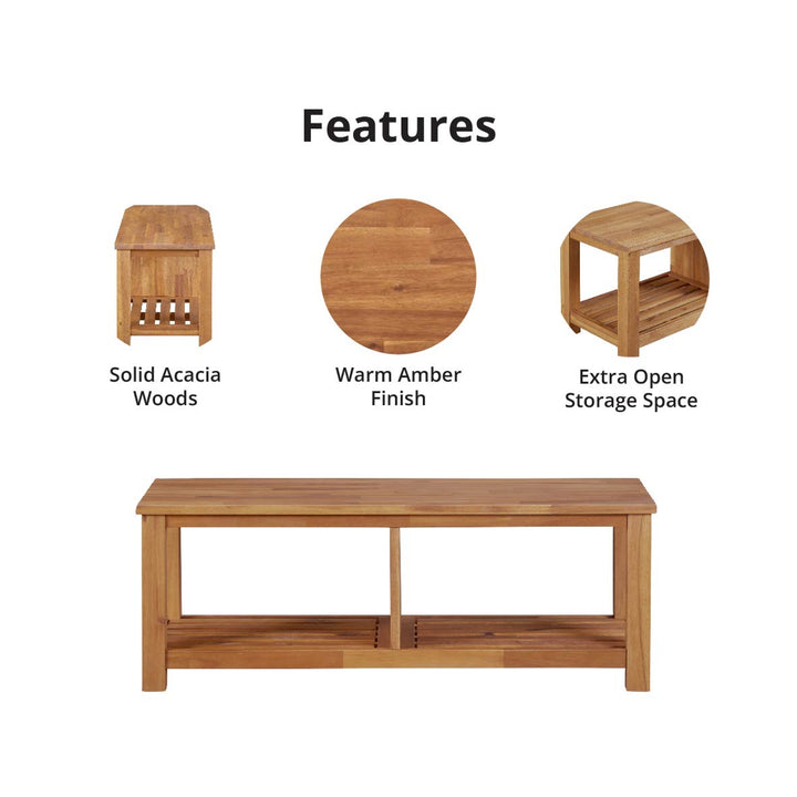 Tiburon TV Bench - Amber - view 4