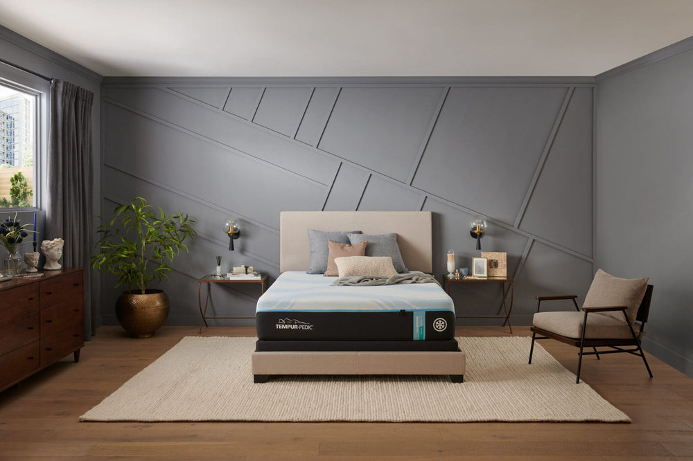 TEMPUR-ProBreeze Medium Mattress in a bedroom, front view