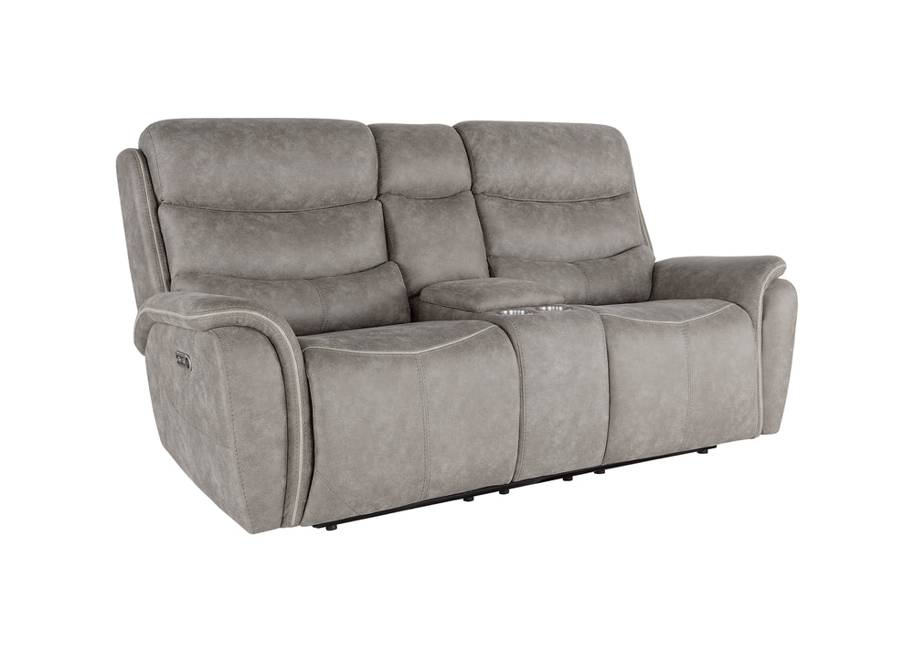 Kamari Console Loveseat W/pwr Hr & Fr-Gray