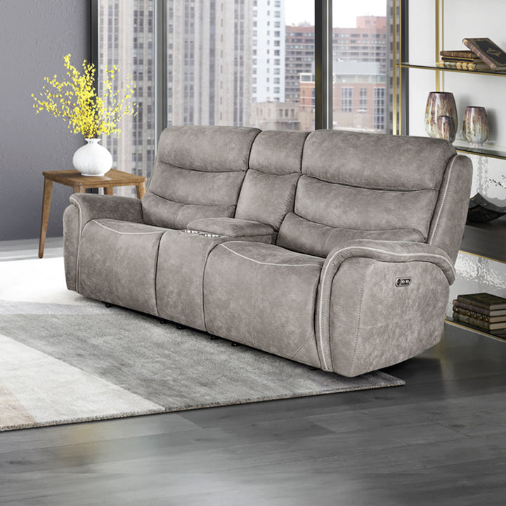 Kamari Console Loveseat W/pwr Hr &amp; Fr-Gray