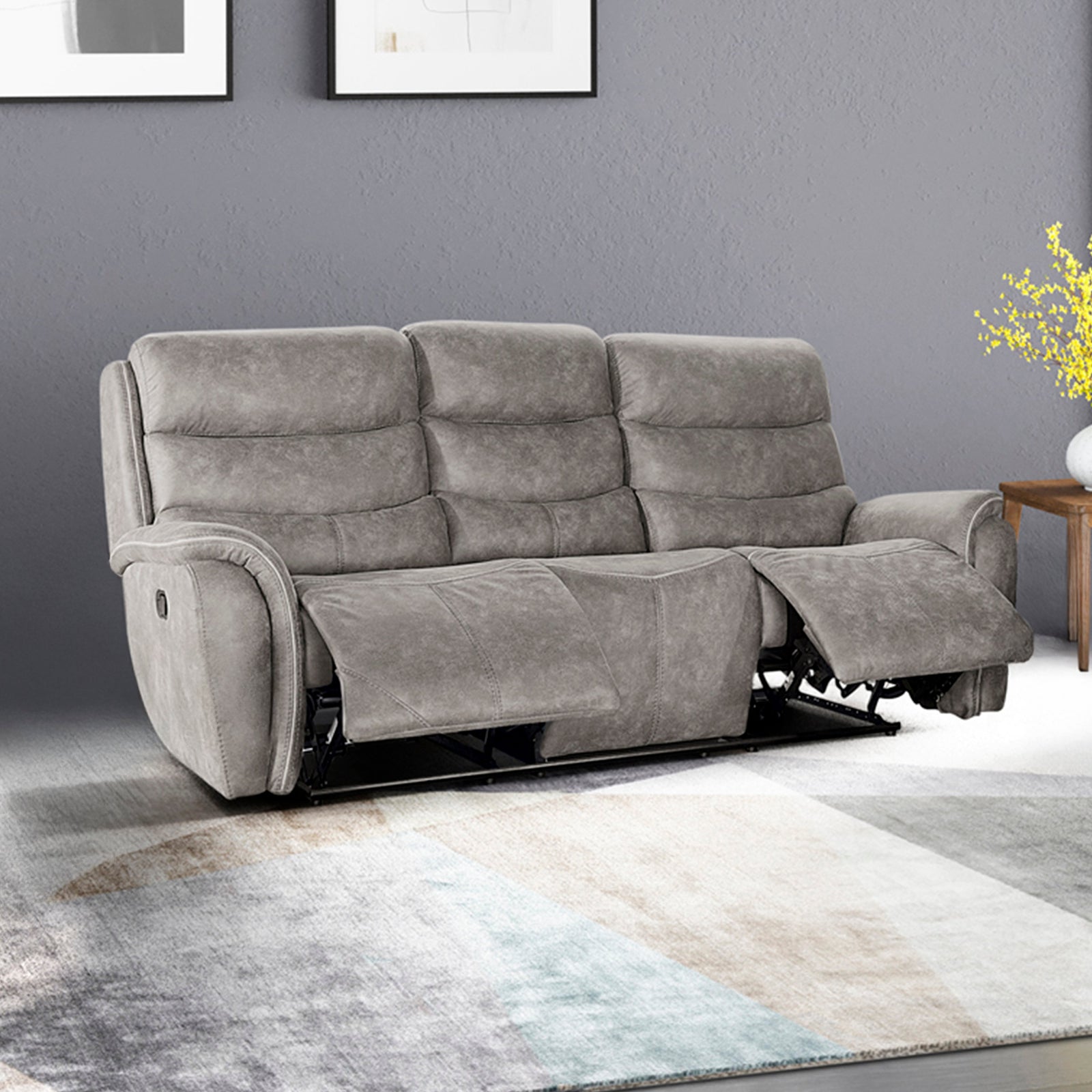 Kamari  Sofa W/dual Recliner-Gray